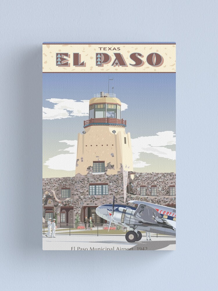 Alternate view of El Paso Municipal Airport, 1942 Canvas Print