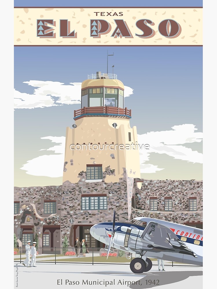 El Paso Municipal Airport, 1942 by contourcreative