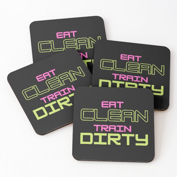 Item preview, Eat Clean Train Dirty - Neon designed and sold by ami.creations.