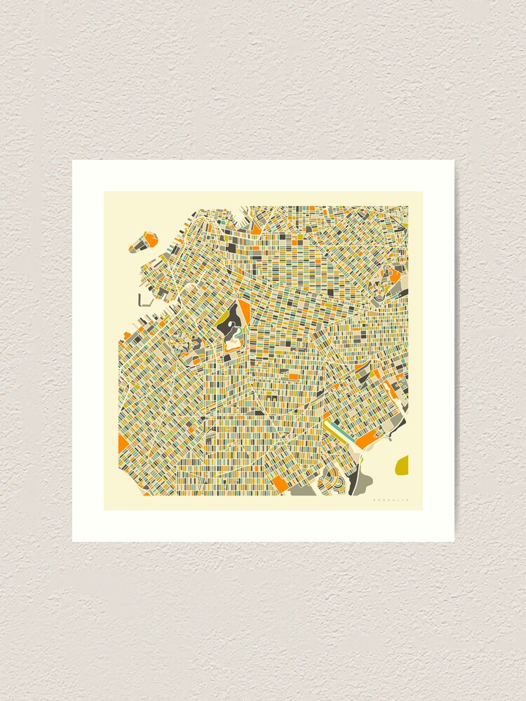 Alternate view of BROOKLYN Map Art Print