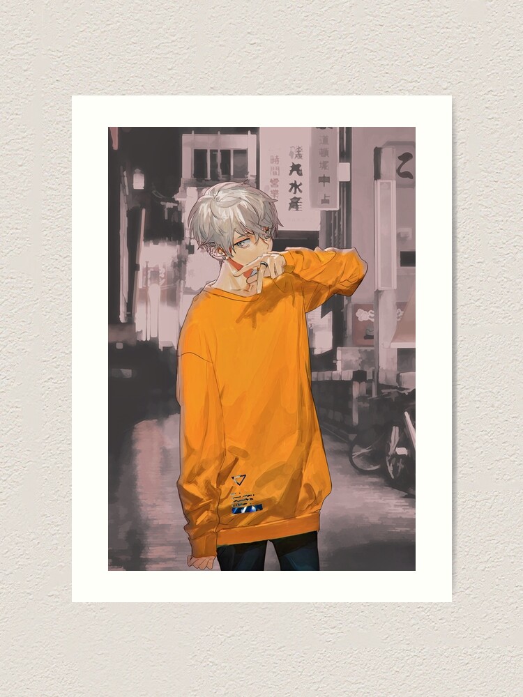 Anime Boy OC Art Art Board Print for Sale by Alex-bubble