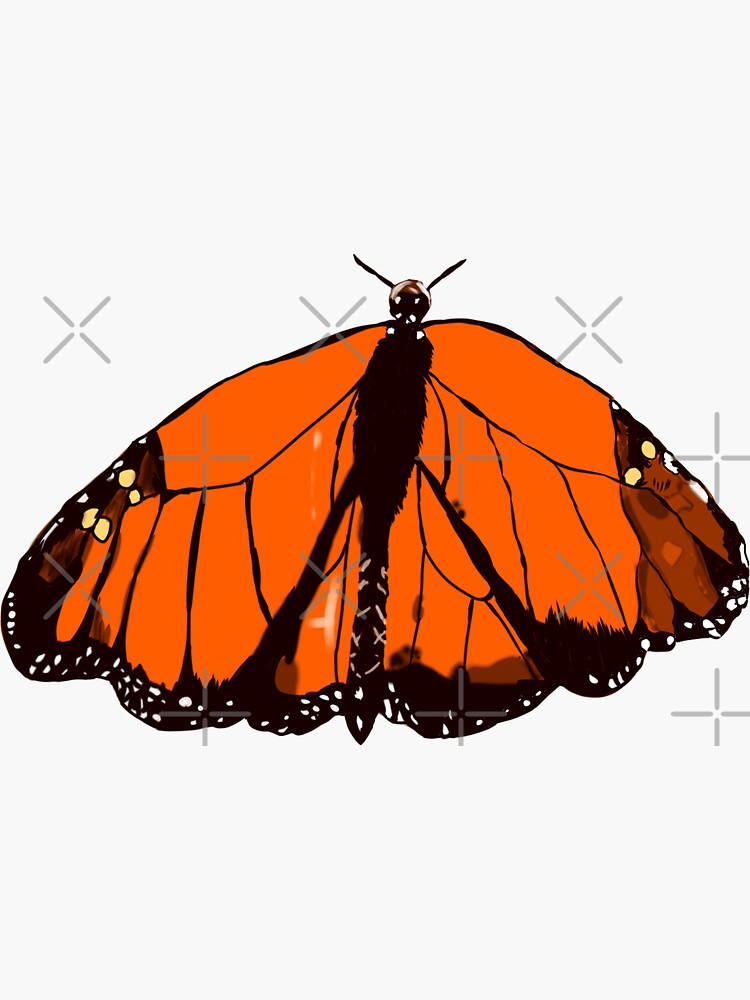 Monarch Butterfly Sticker For Sale By Tahlia 1 Redbubble 