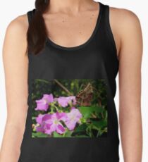 Owl Butterfly on Petunia. Women's Tank Top