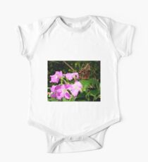 Owl Butterfly on Petunia. One Piece - Short Sleeve
