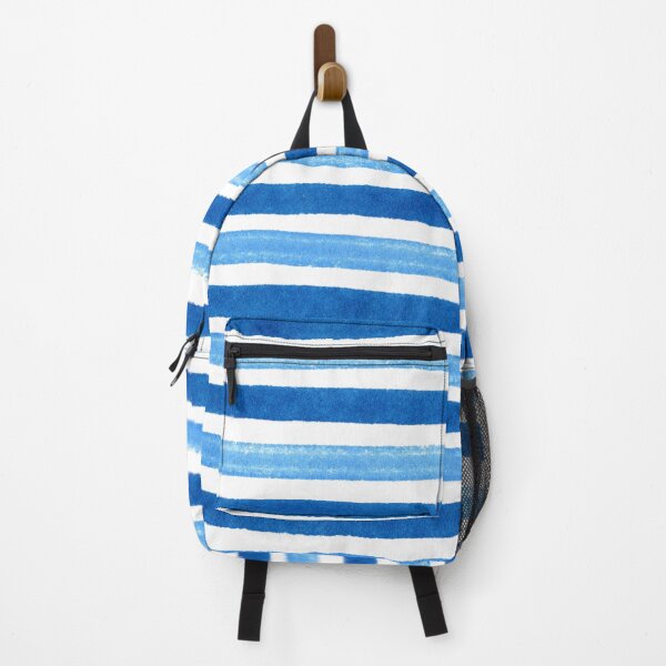 Item preview, Horizontal blue stripes - blue and white striped pattern, watercolor designed and sold by patterncrow.