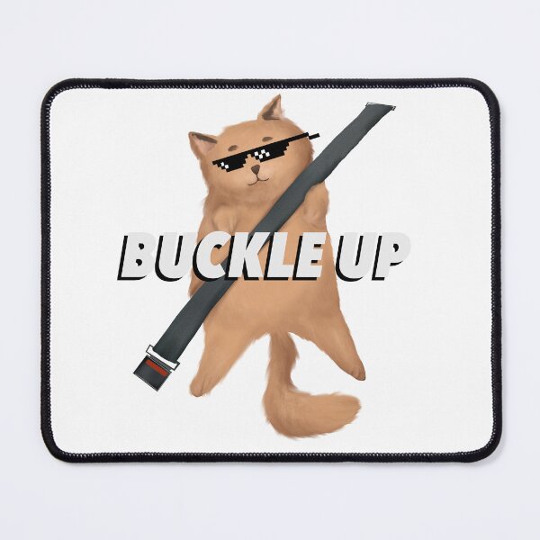 Item preview, Cat with seatbelt buckle up designed and sold by noicethingys.