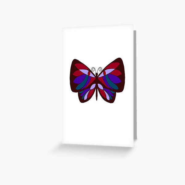 Item preview, Red and Blue Butterfly  designed and sold by Catostrophiqu.