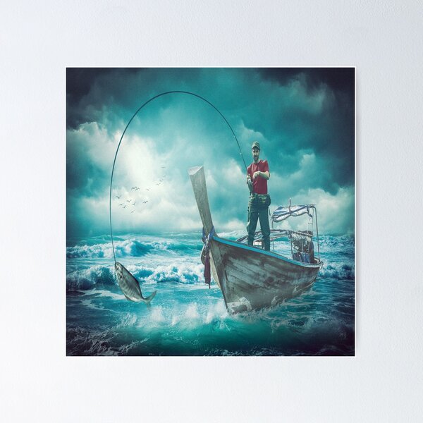 Surreal Fishing Boat Posters for Sale