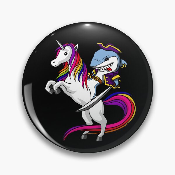 Item preview, Shark Pirate Riding Unicorn  designed and sold by underheaven.