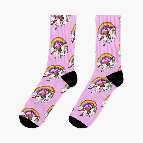 Item preview, Flamingo Bird Riding Unicorn designed and sold by underheaven.