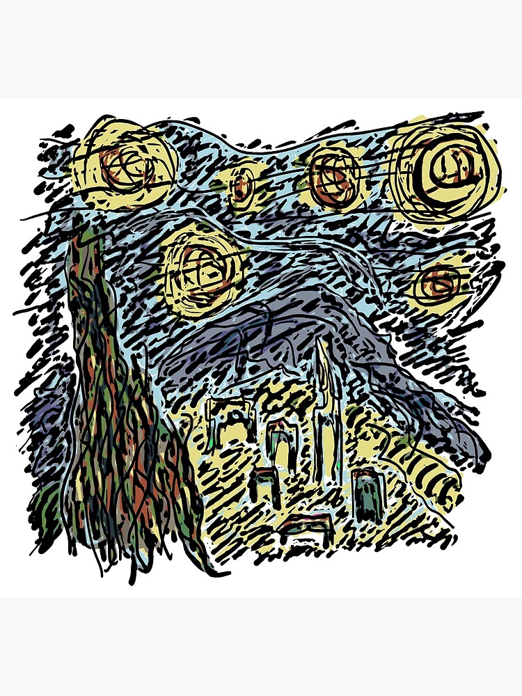 "The Starry Night" Poster for Sale by MarkEwbie Redbubble