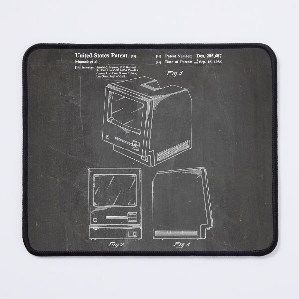 Item preview, Apple Macintosh Patent - Apple Art - Black Chalkboard designed and sold by patentpress.