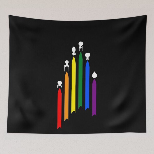 Item preview, Flying ship gay-pride treks fans designed and sold by Machikoiche138.