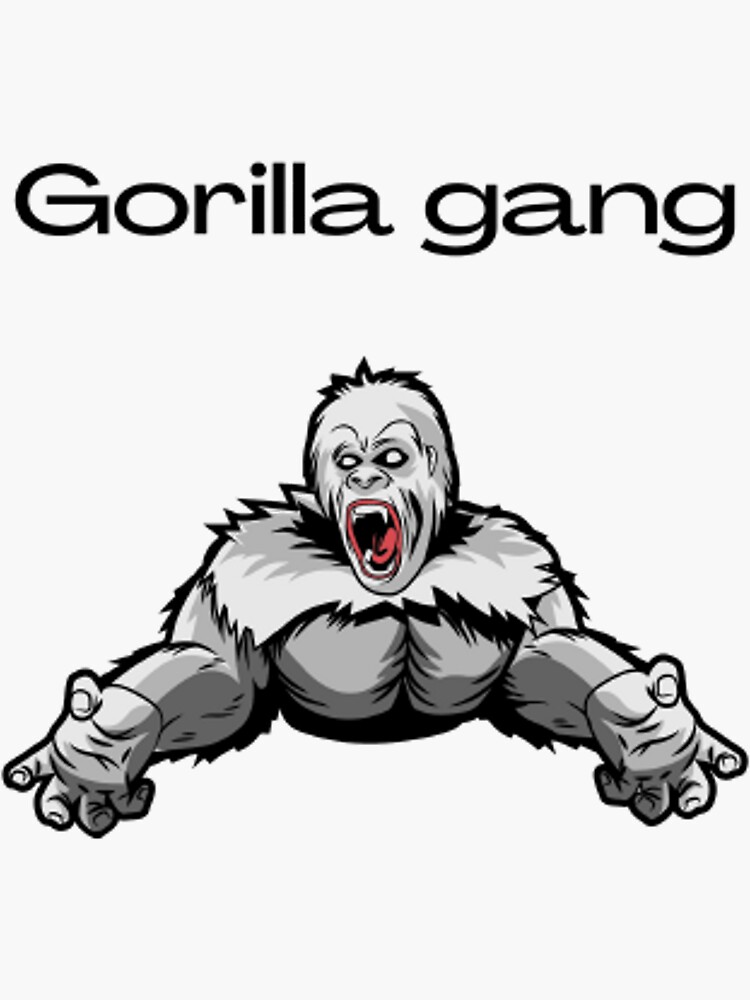 "gorilla gang" Sticker for Sale by sljiva03 Redbubble