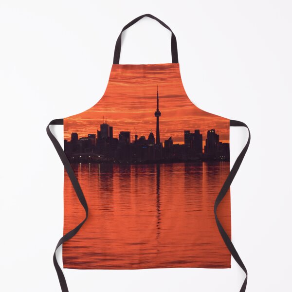 Item preview, From Below the Horizon - Flamboyant Sunrise Behind Toronto Distinctive Skyline designed and sold by Georgia Mizuleva.