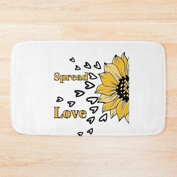Item preview, Spread love half sunflower with hearts affirmation inspiration positive vibes  designed and sold by helkav.