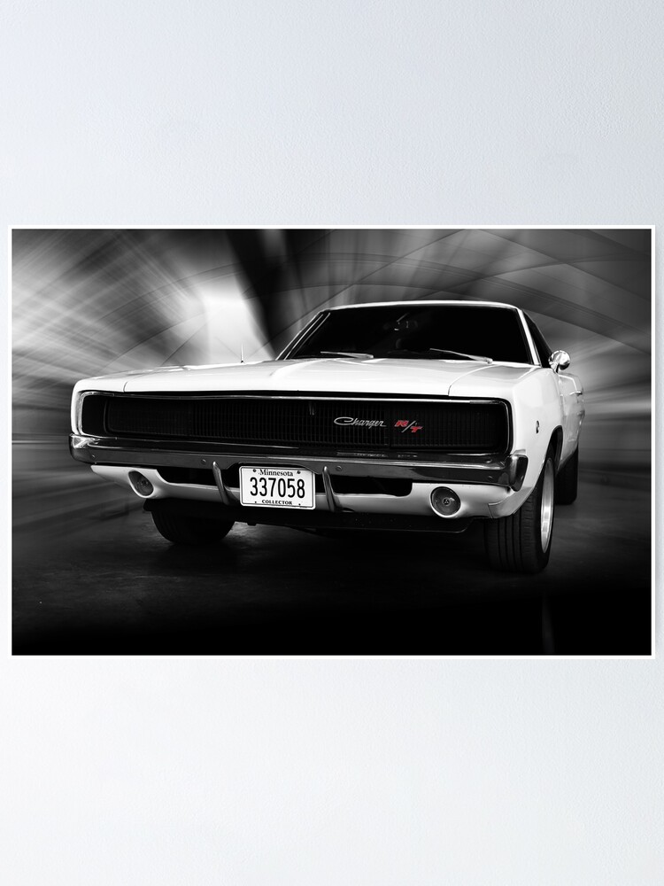 1968 Dodge Charger Hot Rod Muscle Car Mini Poster 24/" x 16/"