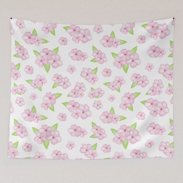 Item preview, Pink flowers with leaves watercolor floral seamless Pattern designed and sold by Uaryan.