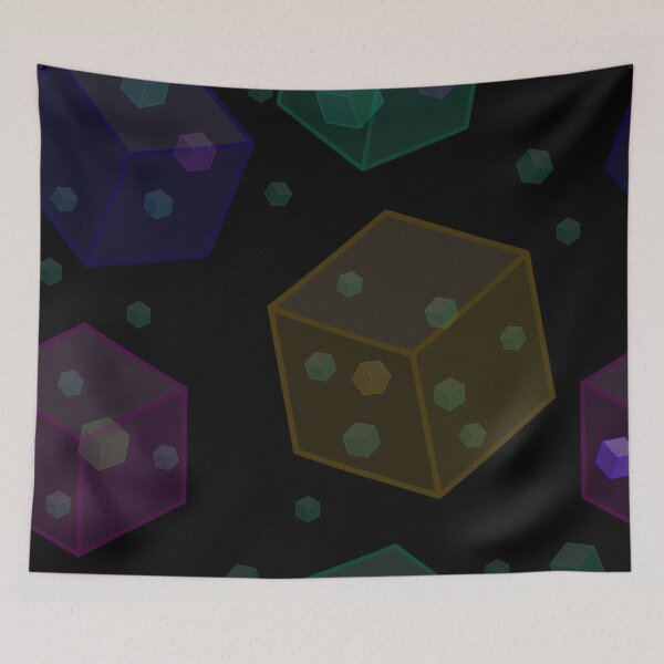 Item preview, Cubos transparentes grandes y pequeños multicolores designed and sold by ReflectedCrafts.