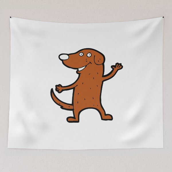 Item preview, dog waving, waving dog sticker designed and sold by helkav.