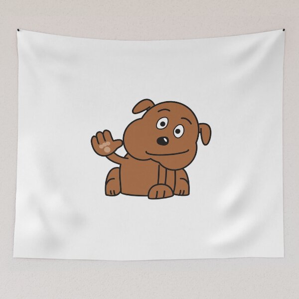 Item preview, dog waving, waving dog sticker designed and sold by helkav.