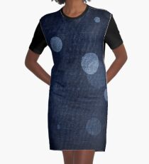 Denim-Mond T-Shirt Kleid