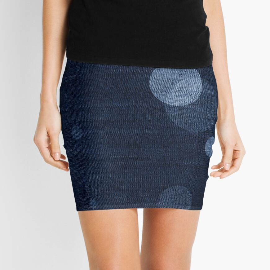 Denim Moon Mini Skirt