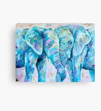 Colorful Elephants Canvas Print