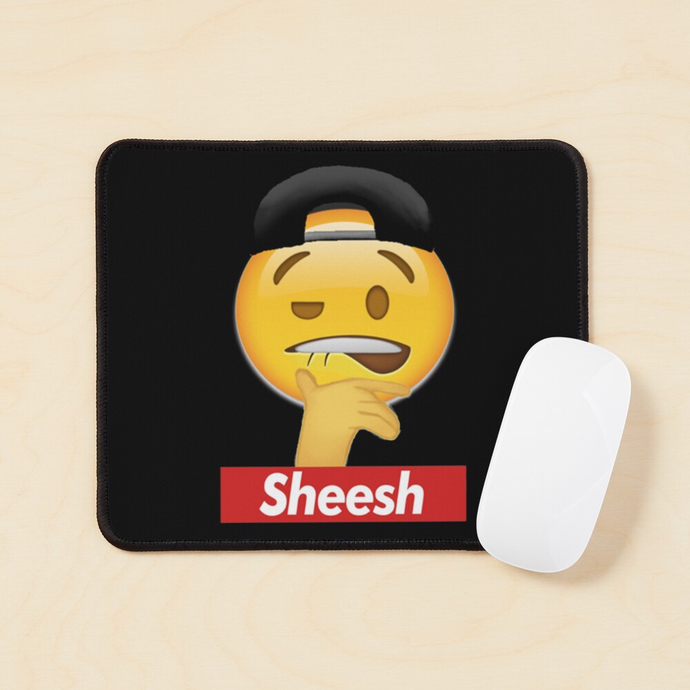 "Ice in my veins emoji sheesh biting lip sheesh emoji " Mouse Pad for Sale by CottagePrinter