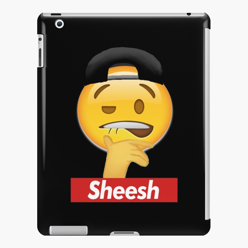 Ice In My Veins Emoji Sheesh Biting Lip Sheesh Emoji Ipad Case And Skin By Cottageprinter