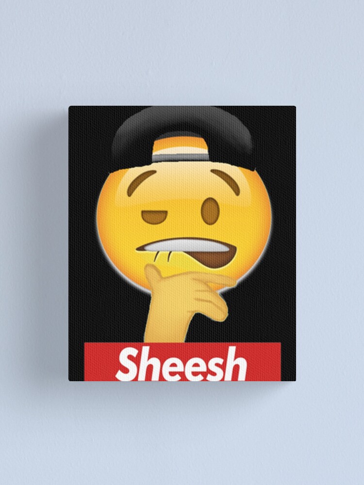 "Ice in my veins emoji sheesh biting lip sheesh emoji " Canvas Print