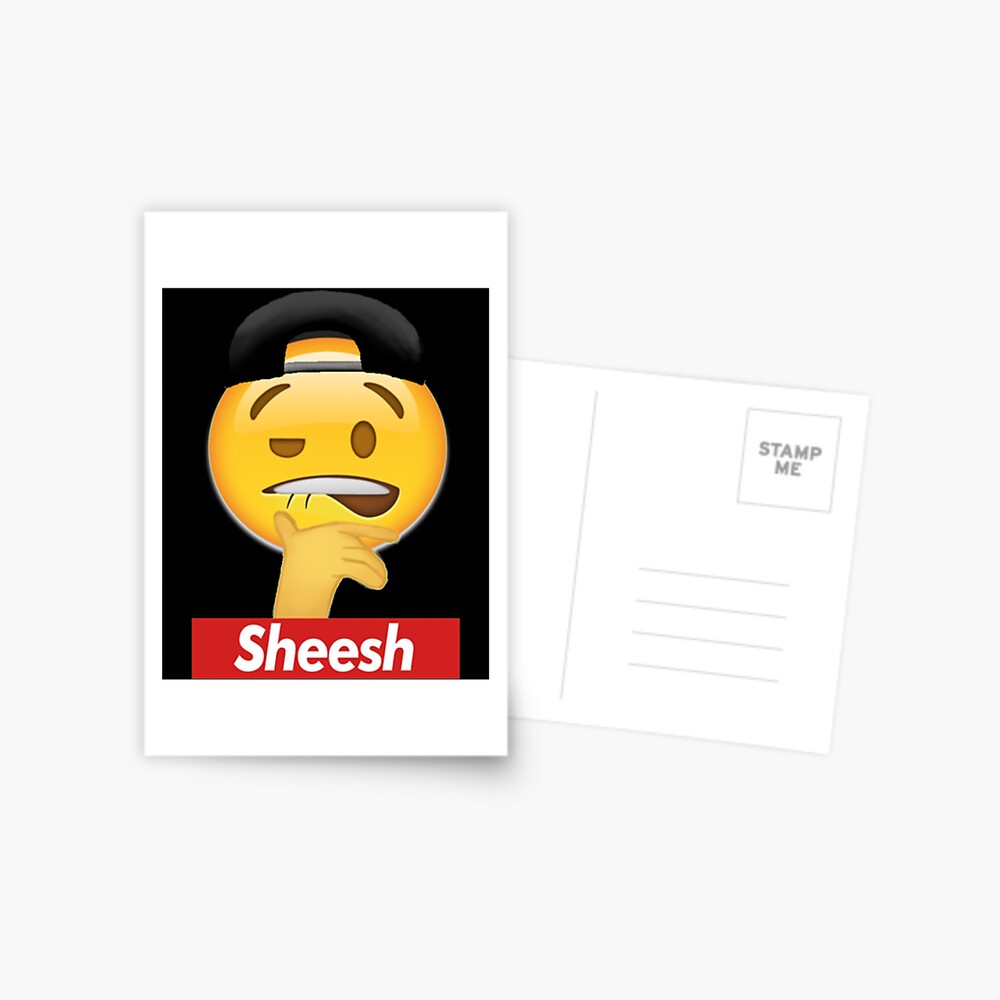 "Ice in my veins emoji sheesh biting lip sheesh emoji " Postcard by