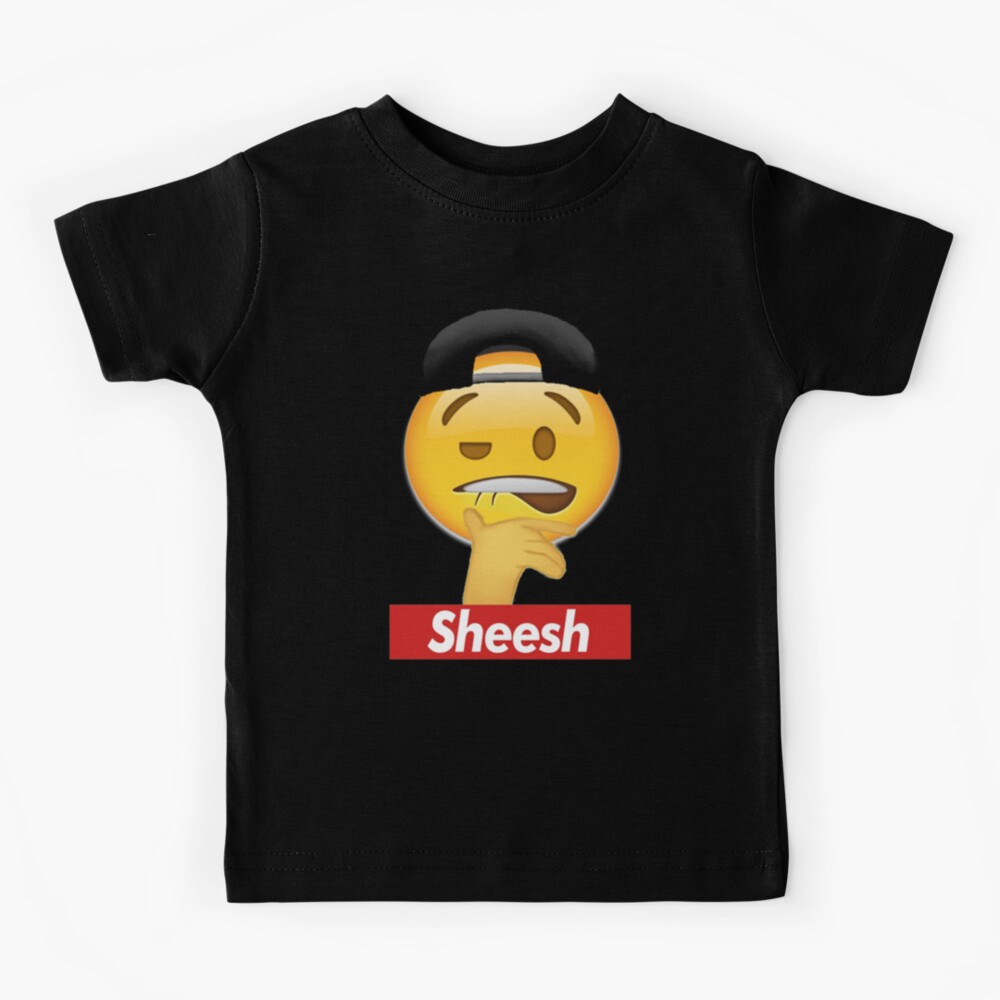 "Ice in my veins emoji sheesh biting lip sheesh emoji " Kids TShirt by