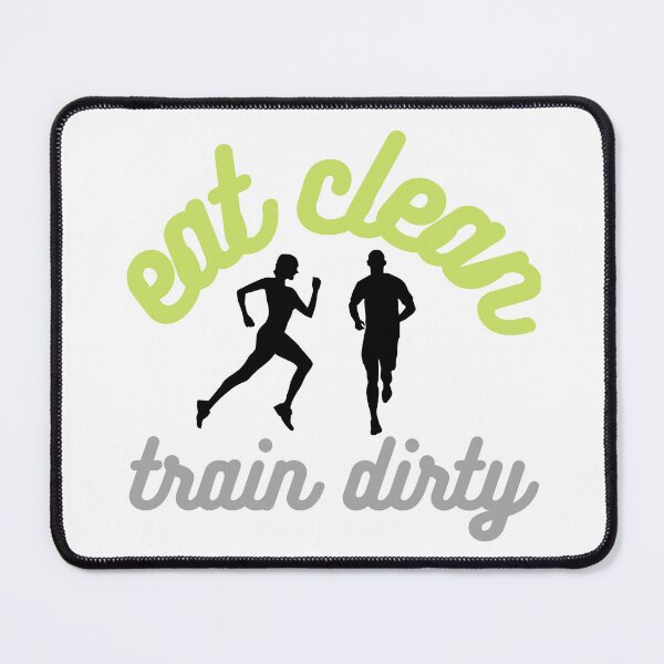 Item preview, Eat Clean Train Dirty - Green/Grey - Runners designed and sold by ami.creations.