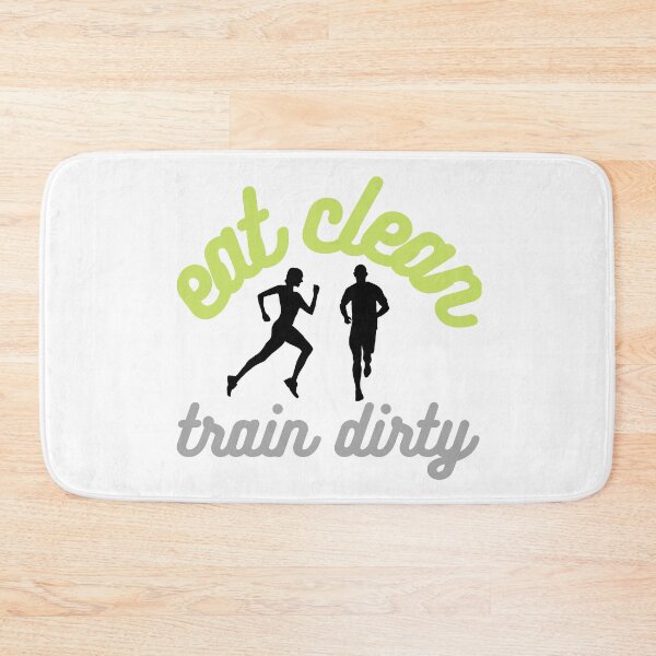 Item preview, Eat Clean Train Dirty - Green/Grey - Runners designed and sold by ami.creations.