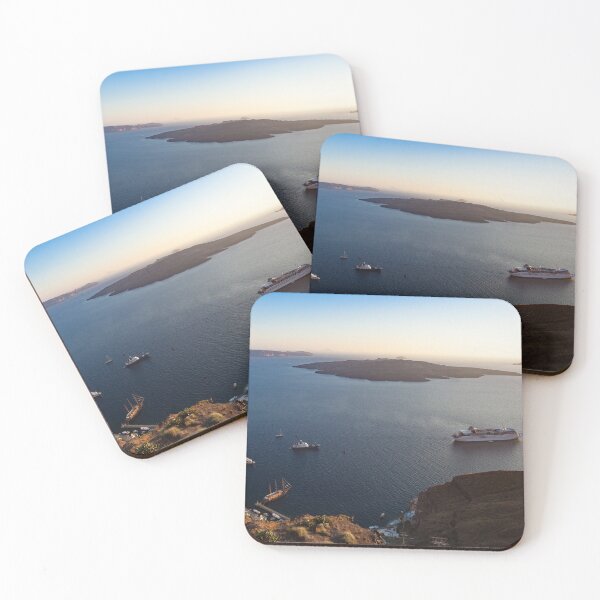 Item preview, Oia Caldera over Aegean Sea at Sunset, Santorini Island designed and sold by Ala Muk.