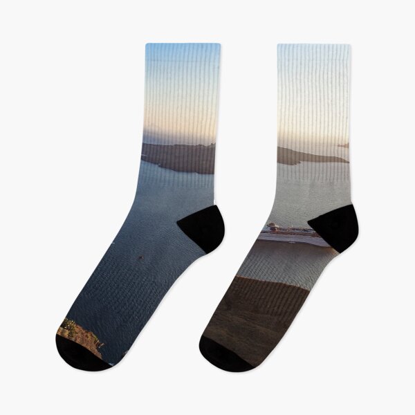 Item preview, Oia Caldera over Aegean Sea at Sunset, Santorini Island designed and sold by Ala Muk.