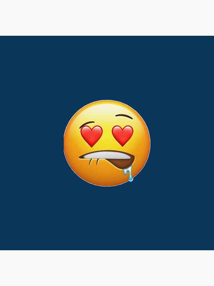 Biting Lips Emoji Sheesh In Love Meme Pin For Sale By Cottageprinter