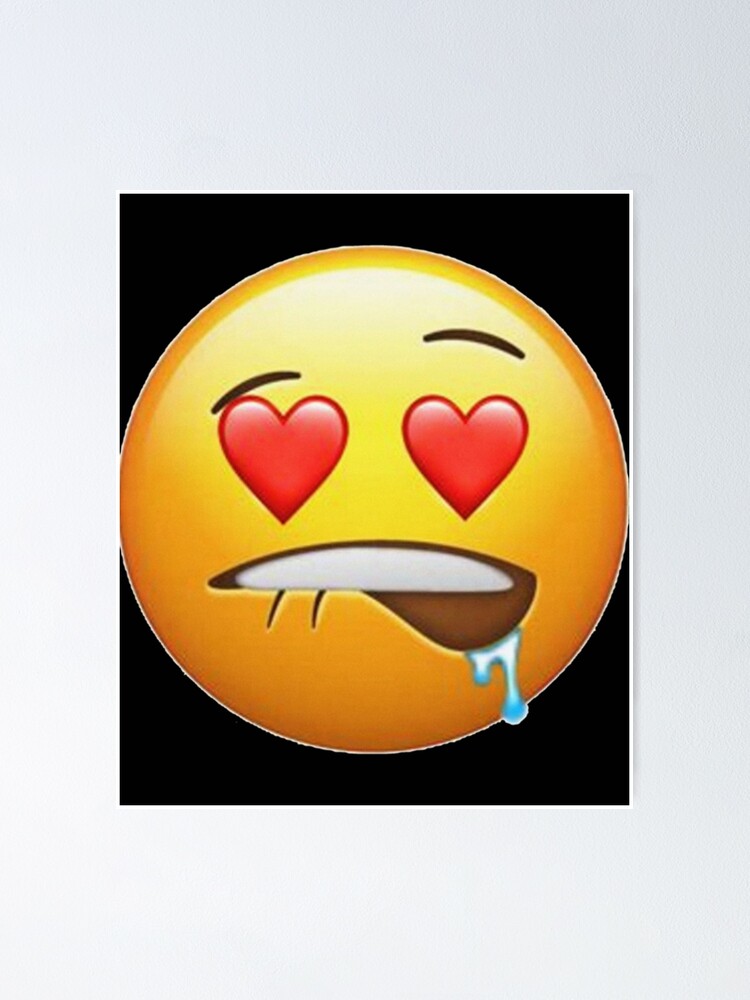 Biting Lips Emoji Sheesh In Love Meme Poster For Sale By Cottageprinter Redbubble