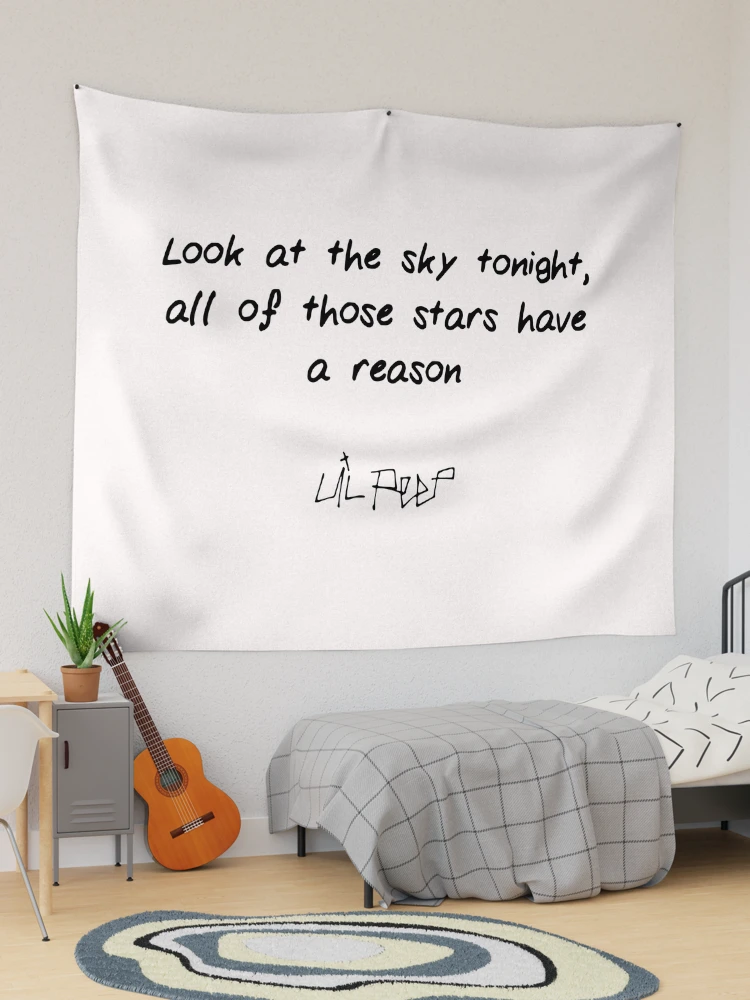 Lil Peep Star Shopping Lyrics Tapestry for Sale by readertmc Redbubble