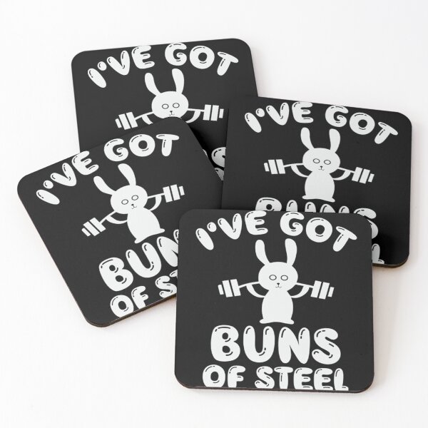 Item preview, Bunny T-ShirtBuns Of Steel Bunny Workout Cute Animal Bodybuilding Joke Kawaii designed and sold by BratbitBarry.