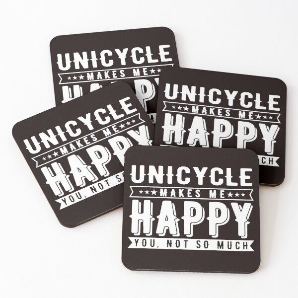 Item preview, Unicycle Makes Me Happy, Unicycle Rider, Funny Unicycle designed and sold by Aerial Addicts.