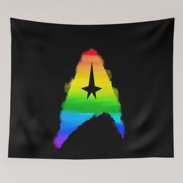Item preview, Insignia rainbow paint Flying ship gay-pride treks fans discovery  designed and sold by Machikoiche138.