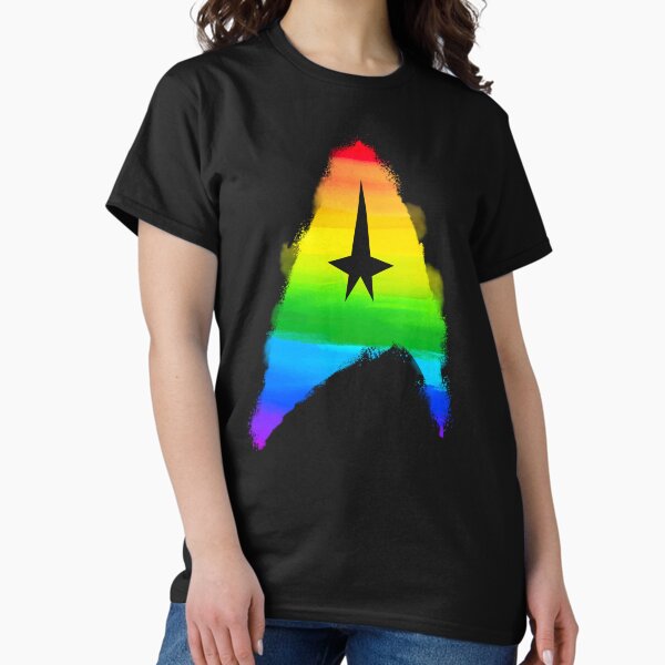 Item preview, Insignia rainbow paint Flying ship gay-pride treks fans discovery  designed and sold by Machikoiche138.