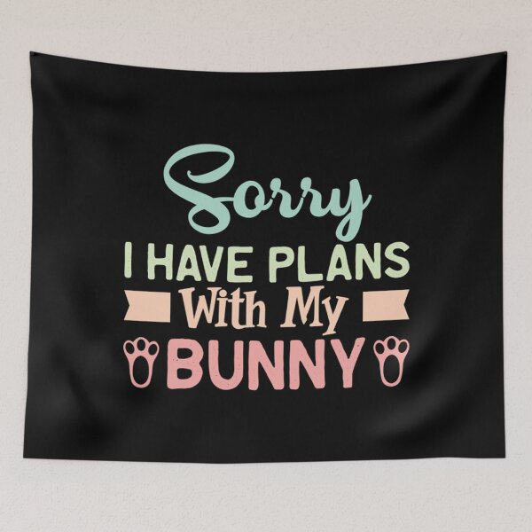 Item preview, Bunny T-ShirtSorry I Can't I Have Plans With My Bunny - Vintage designed and sold by BratbitBarry.