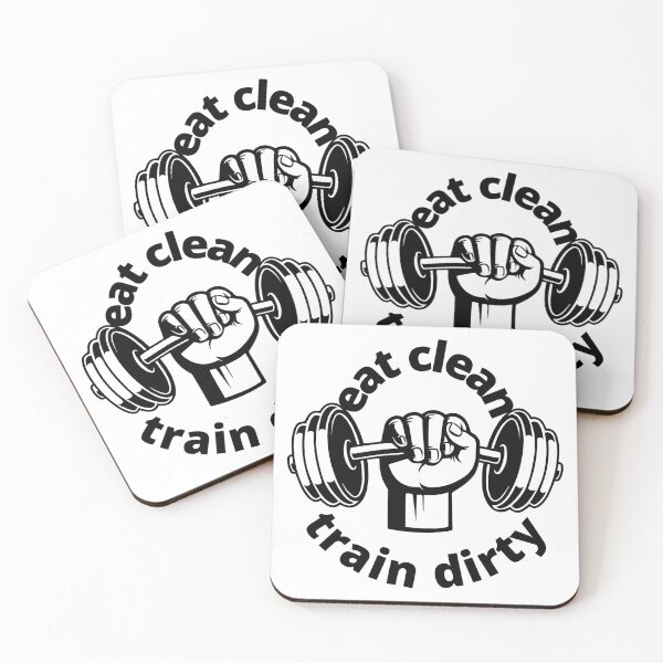 Item preview, Eat Clean Train Dirty - Dumbell designed and sold by ami.creations.