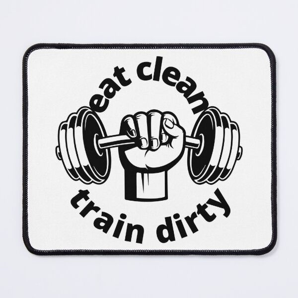 Item preview, Eat Clean Train Dirty - Dumbell designed and sold by ami.creations.