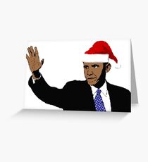 Santa Obama Greeting Card
