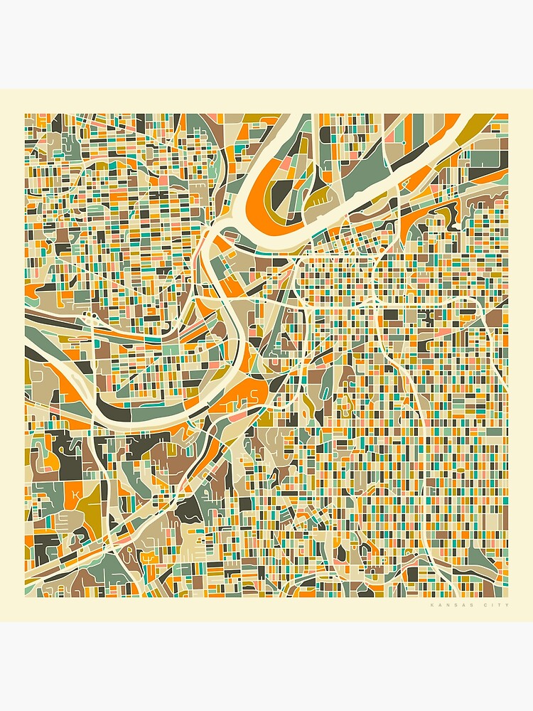 "KANSAS CITY MAP" Canvas Print for Sale by JazzberryBlue Redbubble