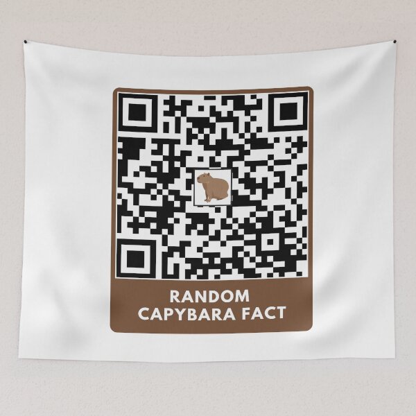 Item preview,  Random capybara fact qr-code. Random capybara designed and sold by T-Look.